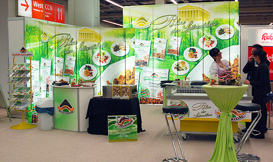 Firmenauftritt mit Verköstigung auf einer Hausmesse