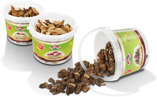 Jetzt NEU: Getrockente Pilze im praktischen Vorratseimer